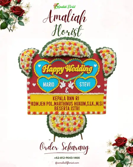 Papan Bunga Pernikahan Dampit